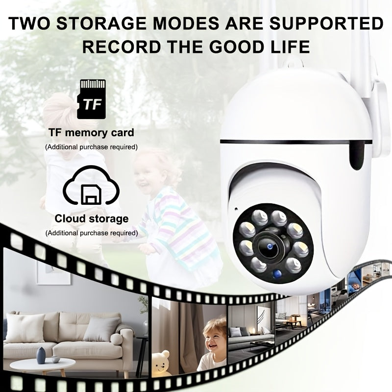 Smart Security Camera 1440P HD WiFi Auto Tracking Night Vision Weatherproof Indoor Safety