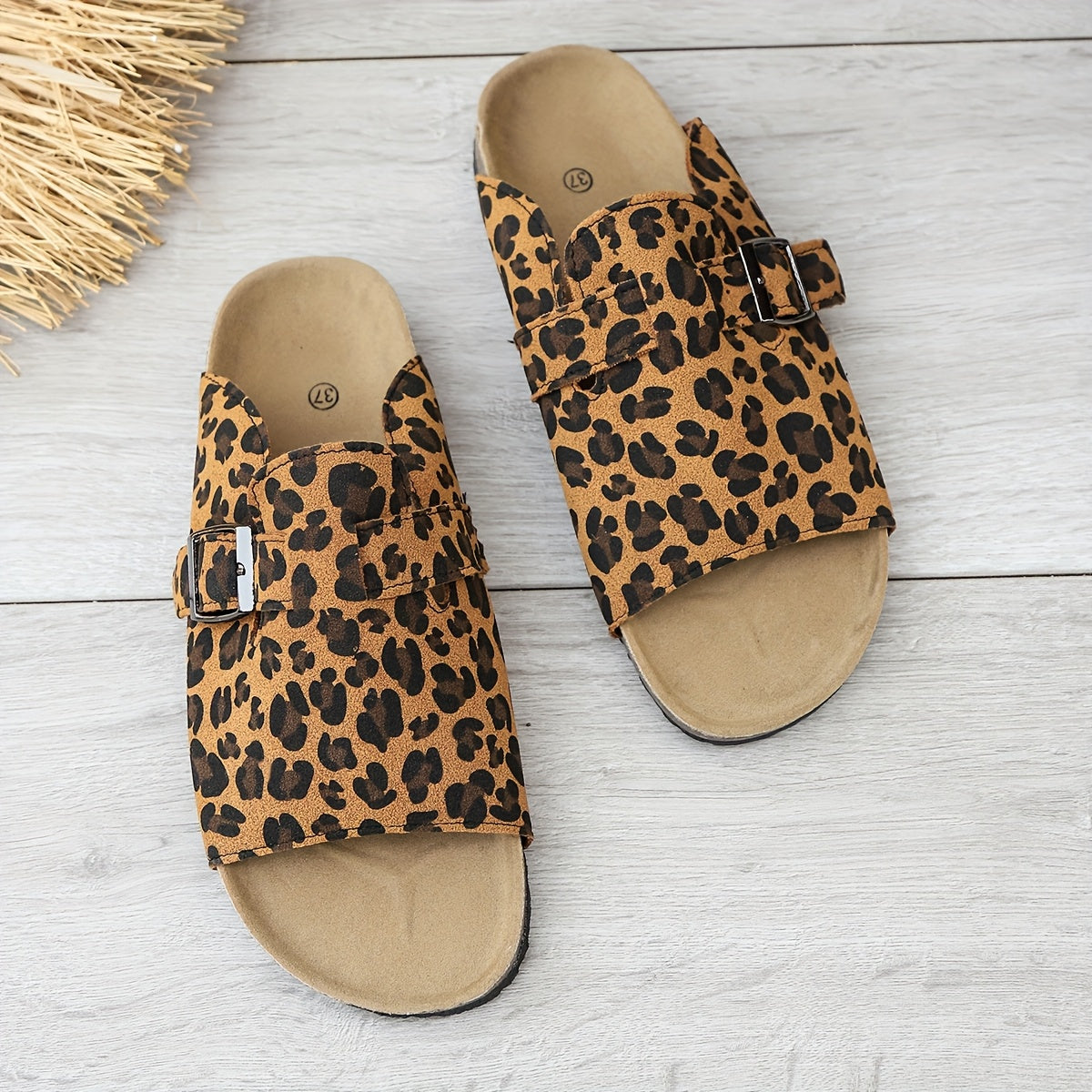 Women's Open-Toe Flat Sandals Summer Casual Slip-On Platform Sandals