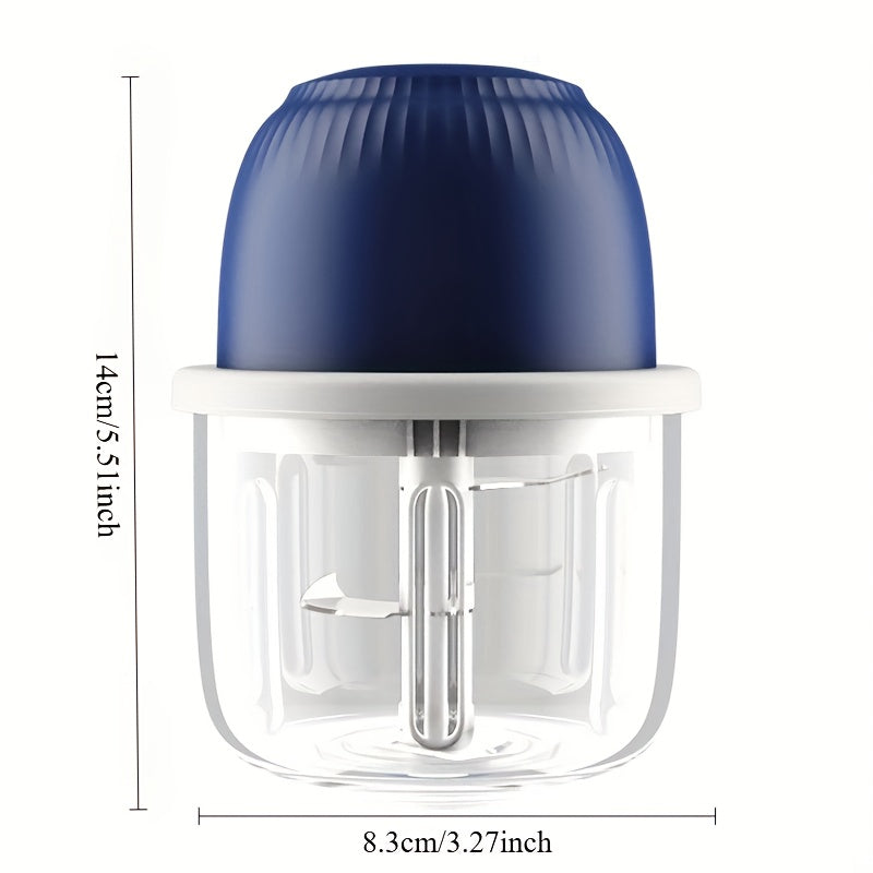 Lithium batareyali, USB orqali qayta zaryadlanadigan simsiz elektr sarimsoq maydalagich, oson maydalash va ezish uchun.
