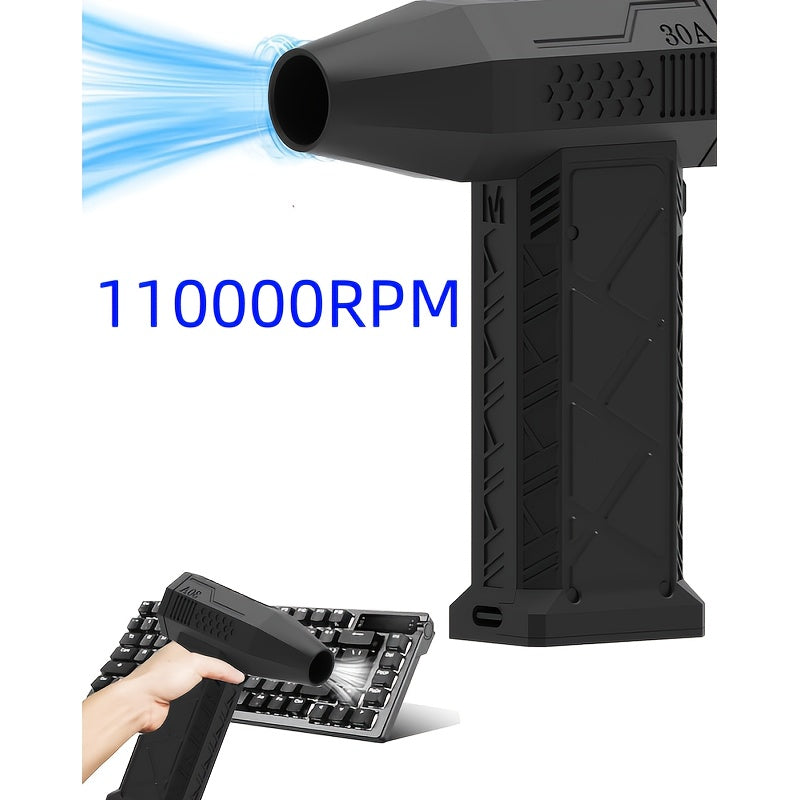  portativ yuqori tezlikli turbo ventilyator, qayta tiklanadigan, shovqinsiz motor, ichki va tashqi foydalanish uchun