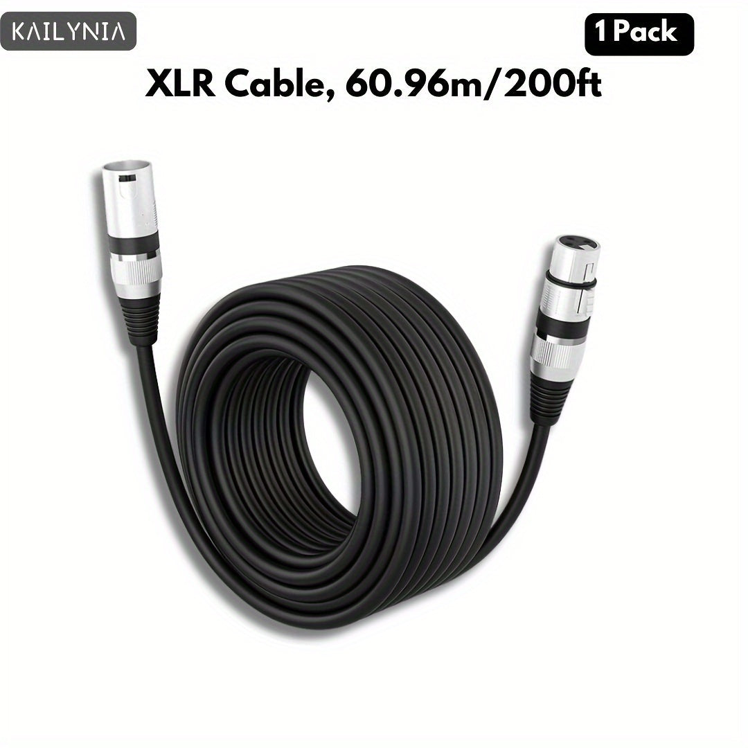 3-Pin Balanced XLR Audio Cable Male to Female Shielded for Microphones and Studio Use