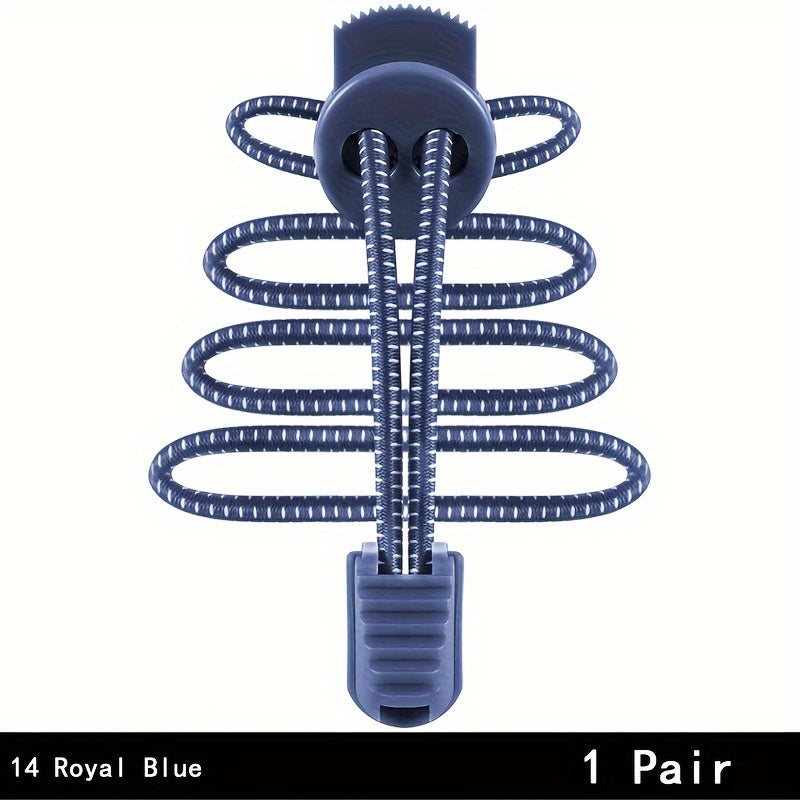 2 Pairs Elastic No Tie Shoelaces for Adults Sports Sneakers Rope Laces