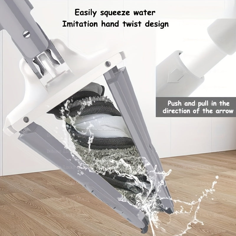 6-Pack Butterfly-Shaped Wet Dry Mops with 360° Rotation and Fiber Pads