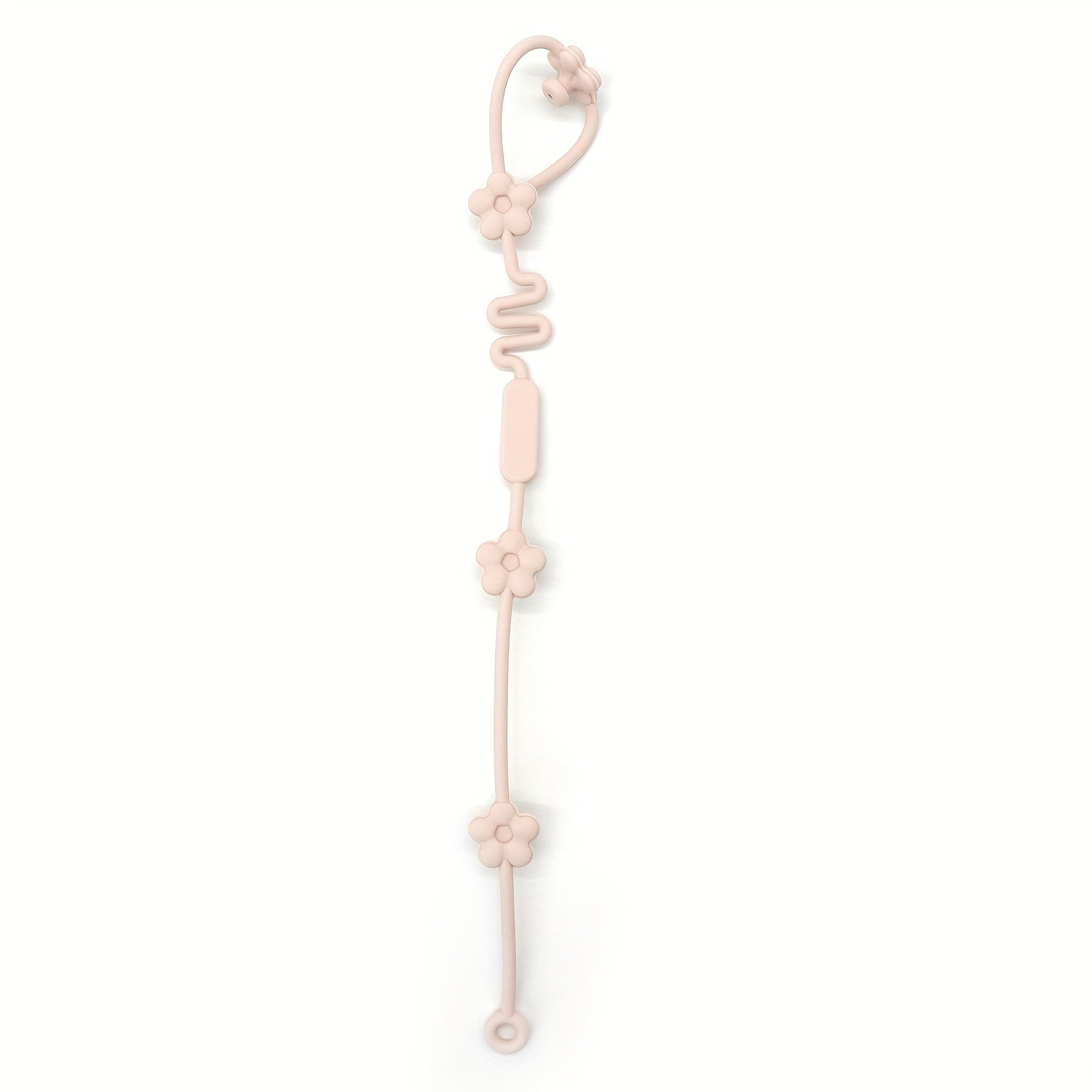 Baby Pacifier Clip Silicone Flower Design Adjustable for 0-3 Years