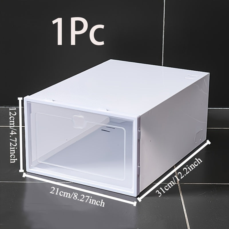 12 Pack Stackable Shoe Storage Boxes with Flip Lids Waterproof Dustproof Transparent Organizers