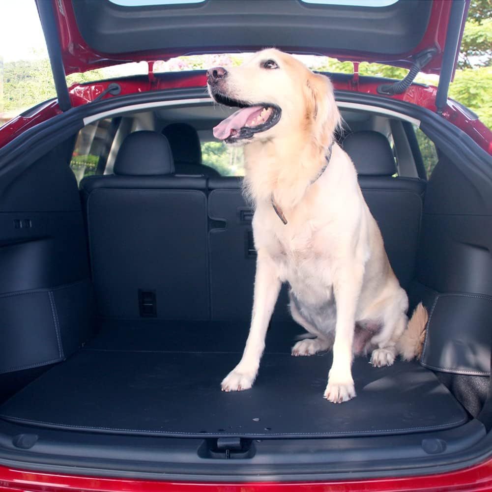 Pack de 2 alfombrillas de cuero PU para maletero de coche para Tesla Model Y, revestimientos de carga, revestimientos de maletero