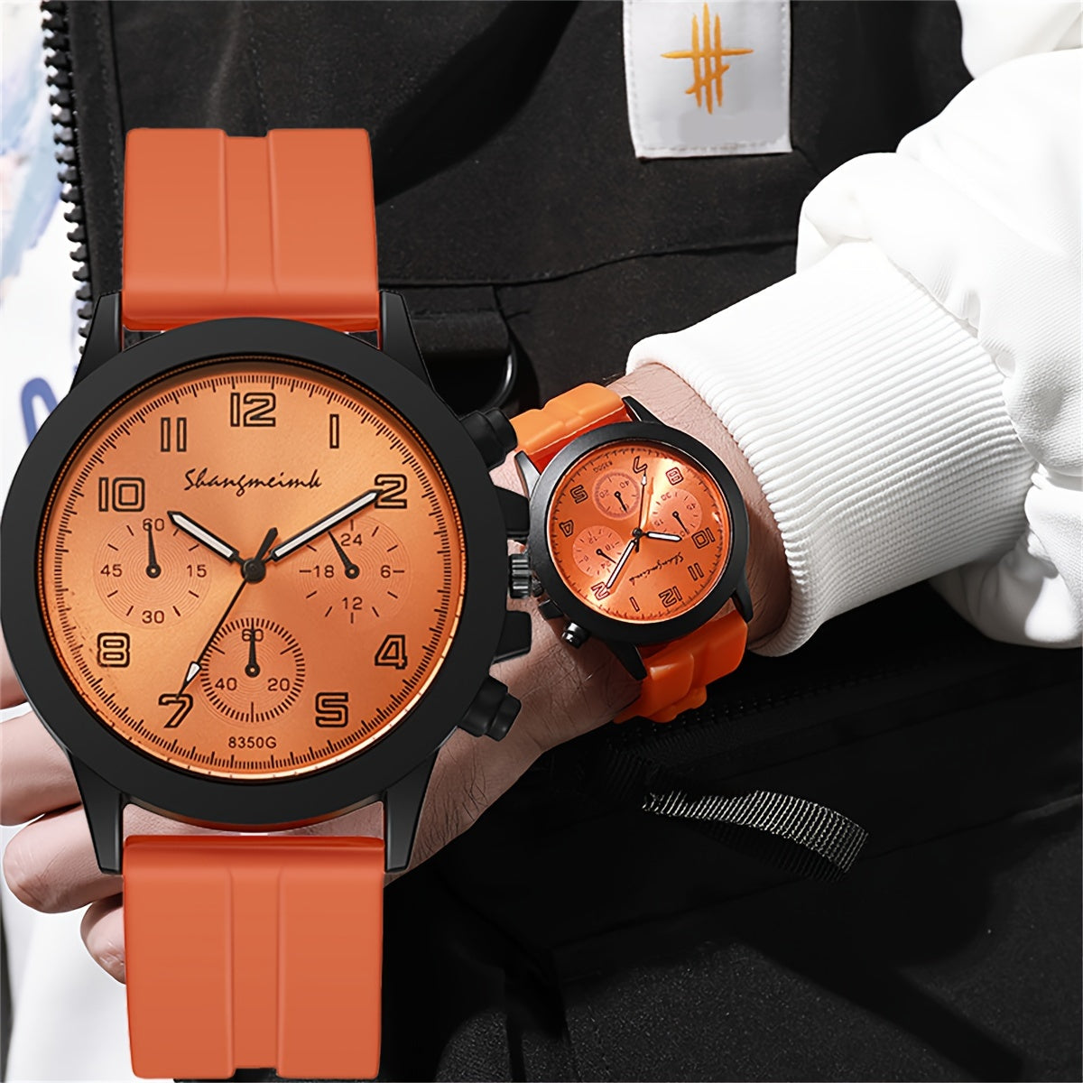 Uniseks minimalistik silikon strap soat, zink alloy qobig'i va kvarts mexanizmi bilan