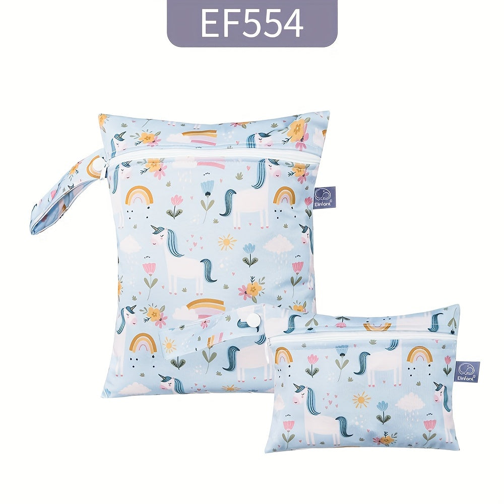 Small Waterproof Bags for Menstrual Storage Set of 2 Animal Print Diaper Bags for Halloween Thanksgiving Christmas