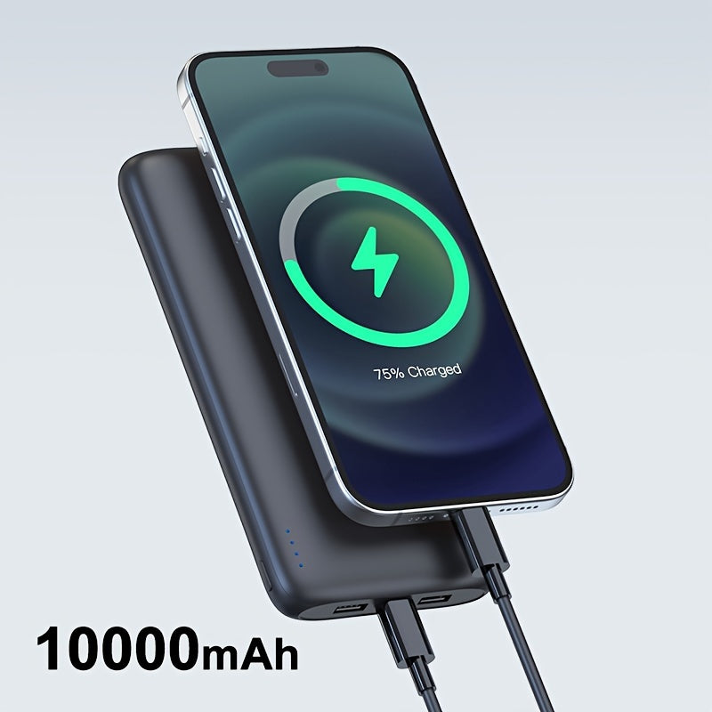 Portable 10000mAh Power Bank for iPhone, Samsung, Android Devices