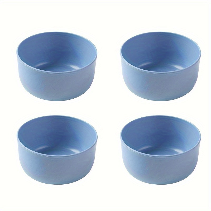 4-Piece Plastic Tableware Set Reusable Bowls for Dining, Camping, Picnic