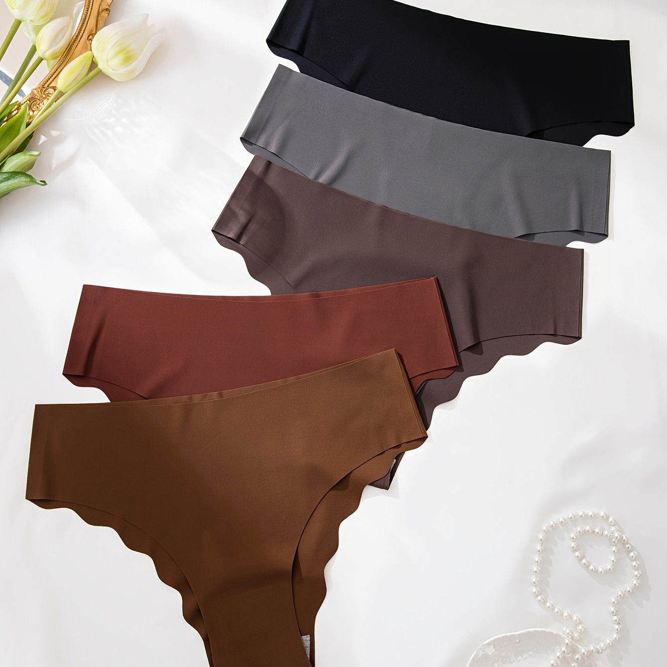 Women's Seamless Hipster Briefs 12 Pack Solid Color Low Waist Panties