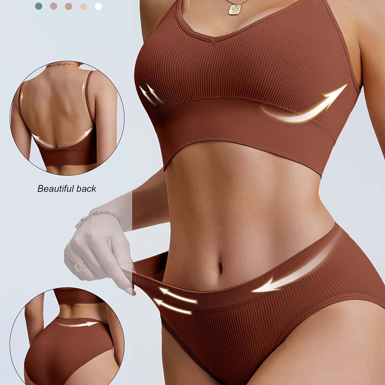 Women's Lace Wireless Cami Bra and Panty Set for Seductive Comfort