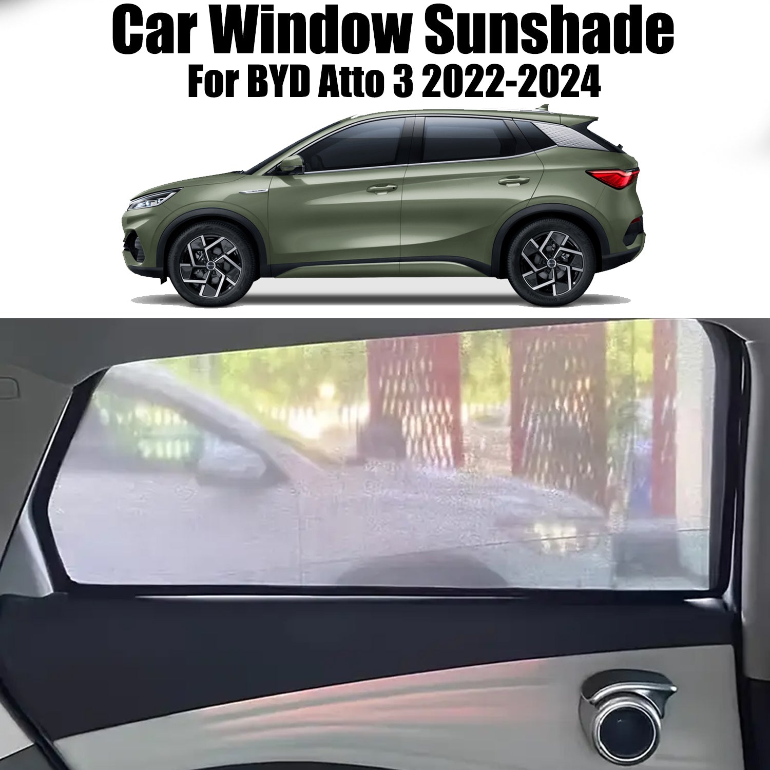 Cortina de malla para la ventana trasera del coche, marco de malla para SUV 2022-2025, 2 piezas