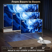 Mini Portable LED Projector for Home Theater and Gaming Compact Round Design