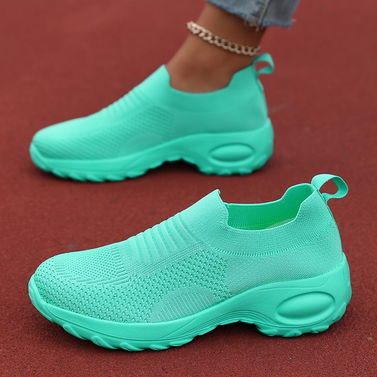 Women's Slip-On Sneakers Breathable Fabric Low-Top Casual Shoes in Multiple Colors