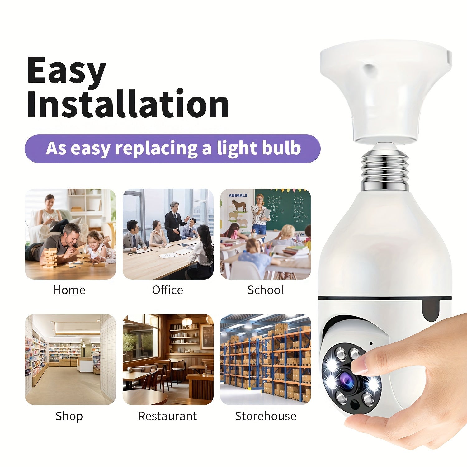 360° Panoramic Wireless Security Camera with AI Human Detection Color Night Vision Two-Way Audio Indoor Outdoor