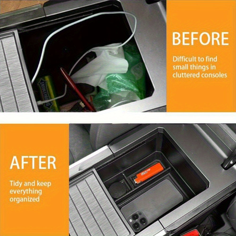 Universal plastmassa qo‘ltiq saqlash qutisi avtomobillar uchun, ko‘p bo‘limli