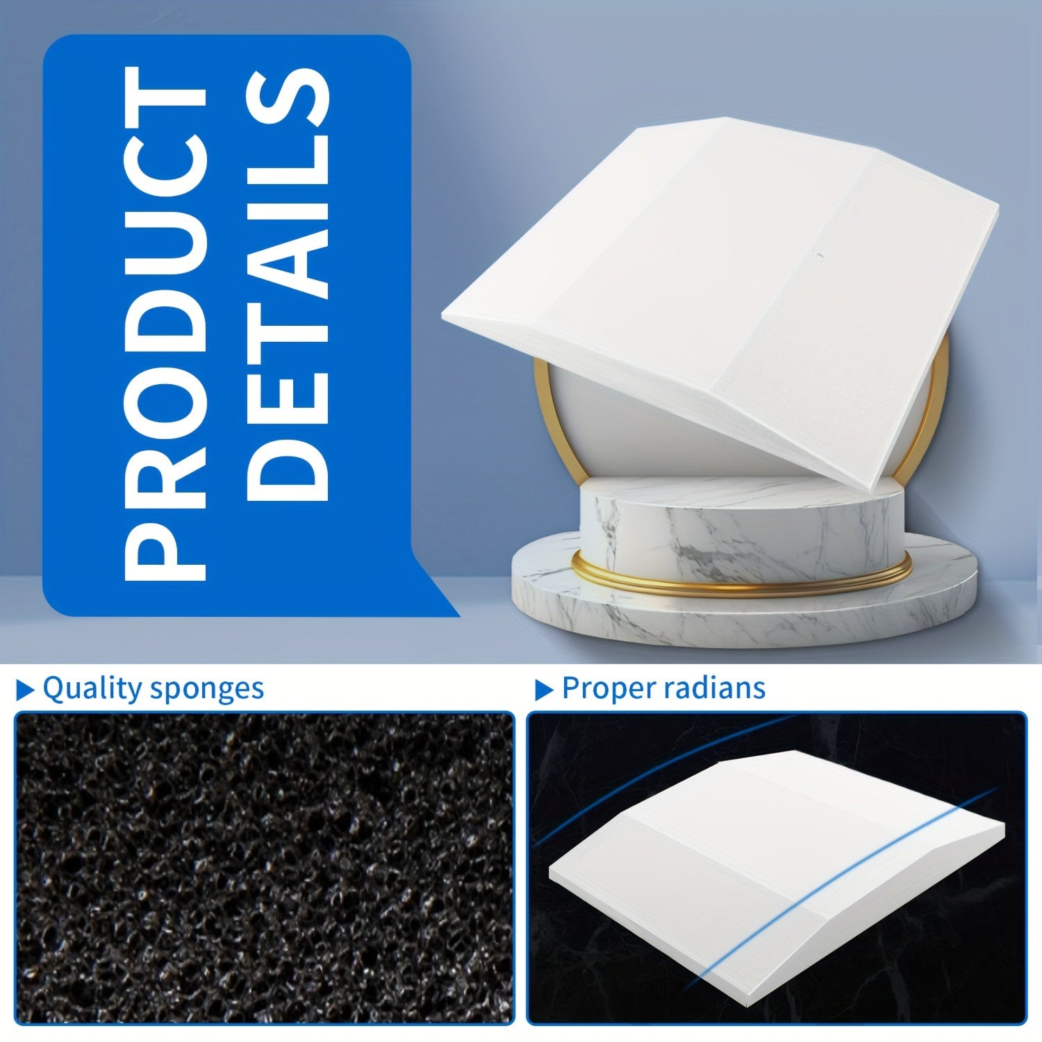 Cojín de soporte para sofá blanco 50,8cm x 50,8cm de espuma de alta densidad para sofás hundidos