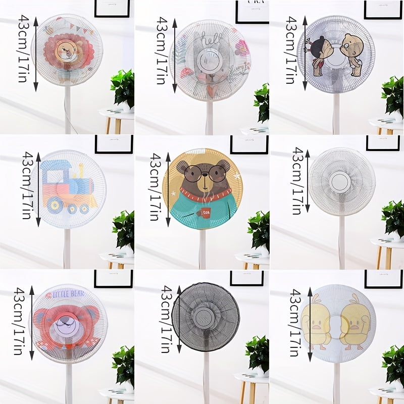 Household Floor Fan Cover Cartoon Hand Design Anti-Pinch Safety Protector