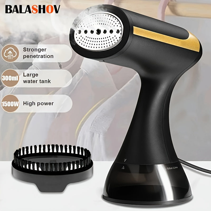 Handheld Garment Steamer 1500W Portable Iron with 300ml Water Tank for Home Travel