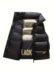 Детский жилет без рукавов с капюшоном для осенне-зимних прогулок и активного отдыха