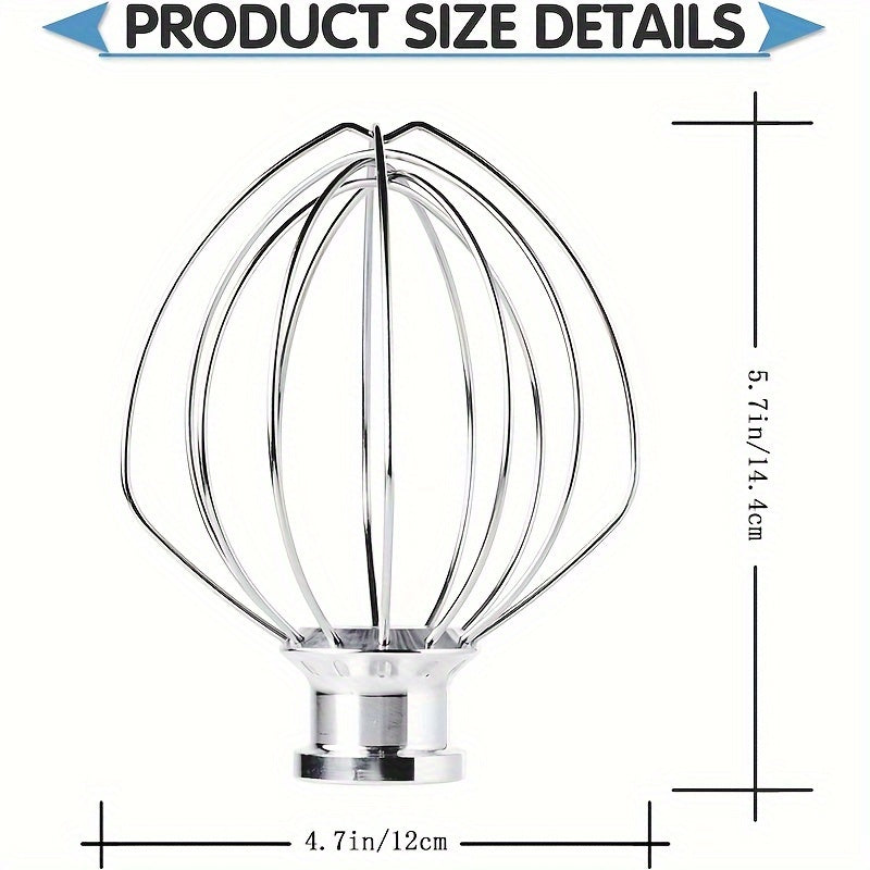 Stainless Steel Blender Attachment for Stand Mixers, Egg and Cream Mixing