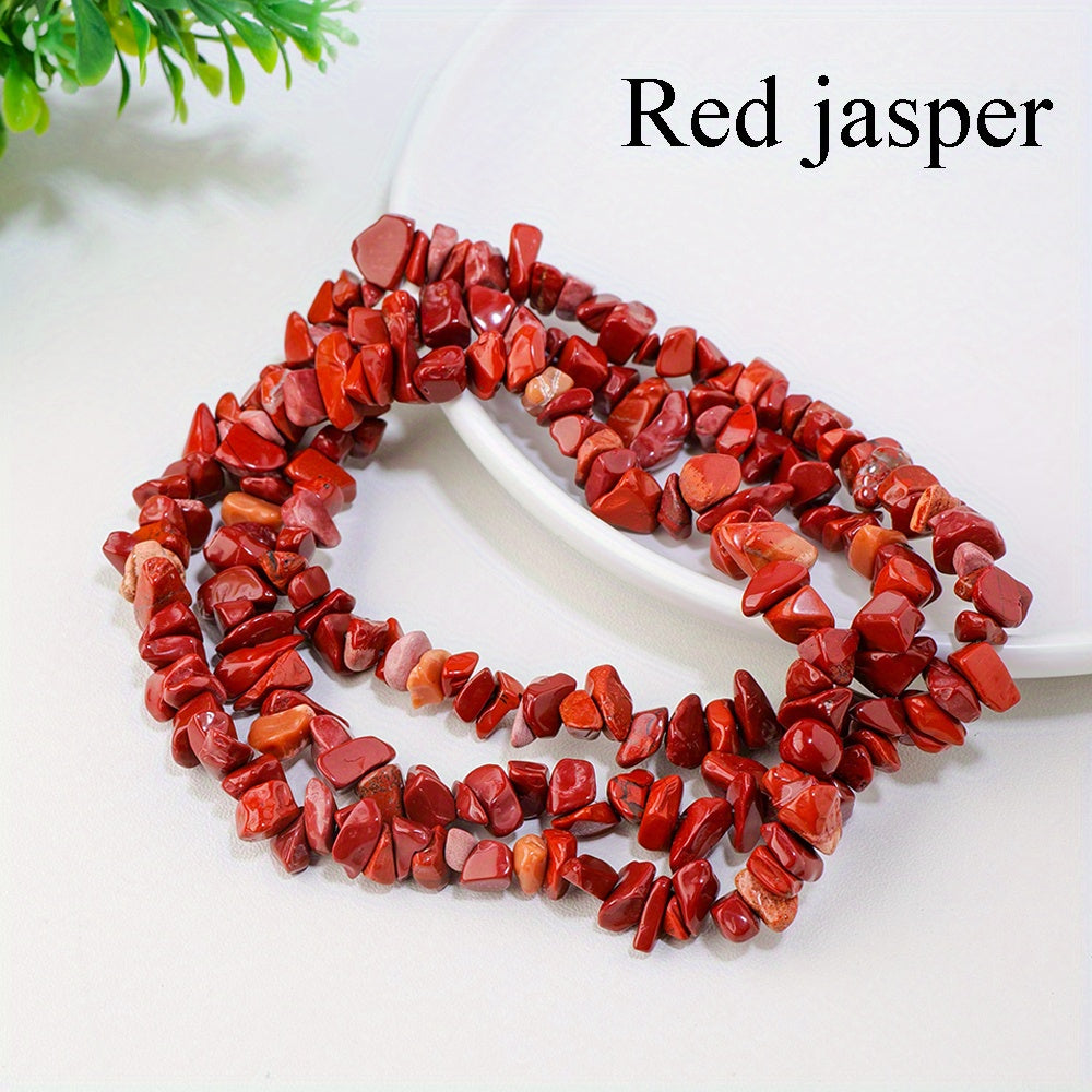 Cuentas de grava de cristal natural de 80cm para hacer joyería DIY, chips de piedras preciosas sueltas