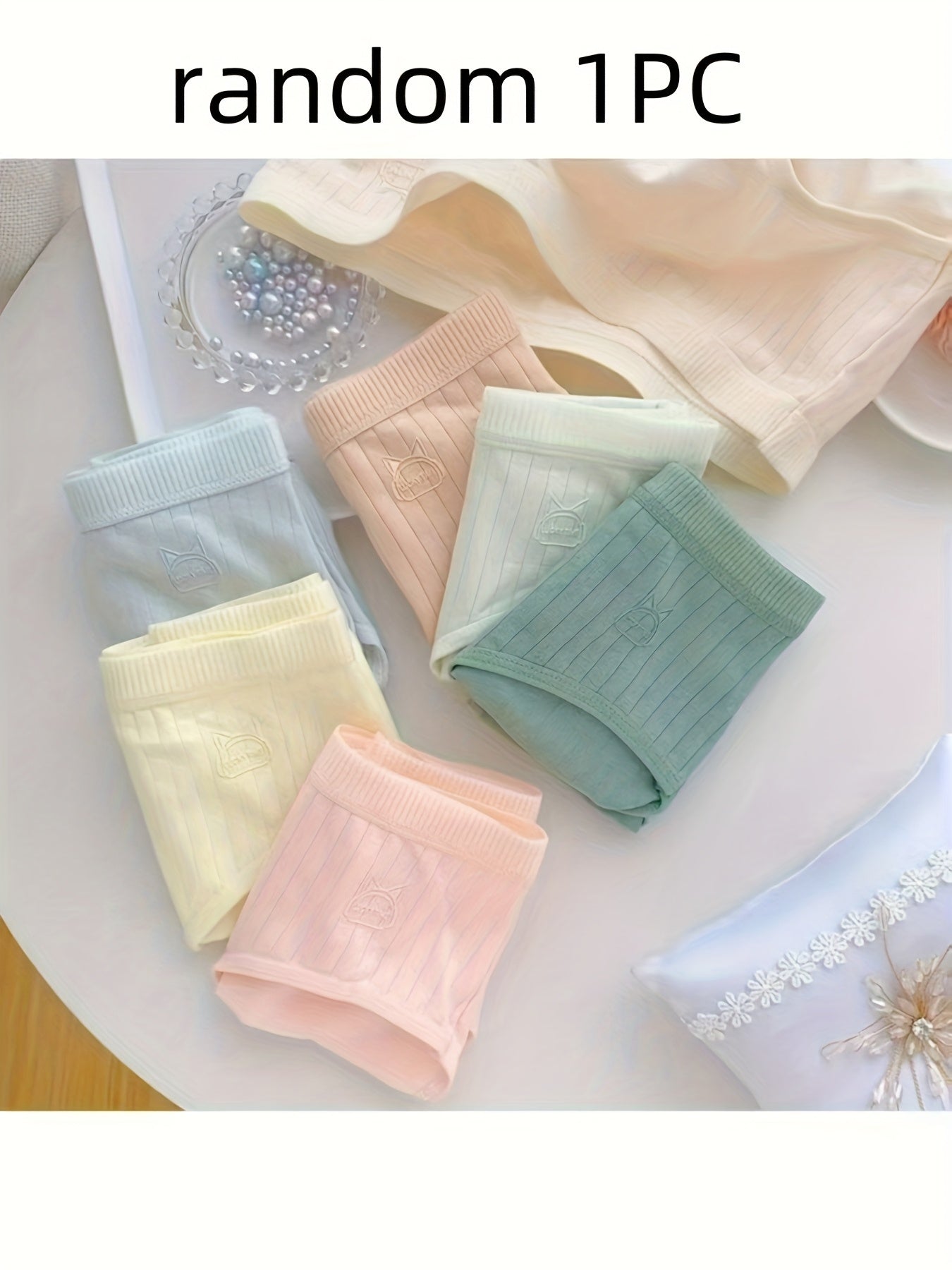 Girls Cotton Underwear 7 Pack Mid Rise Briefs for Teen Girls with Cartoon Patterns