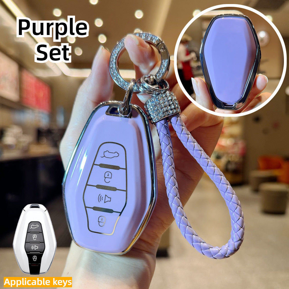 Practical TPU Car Key Cover for SUV Smart Key Protector Compatible with X70 X90 Max