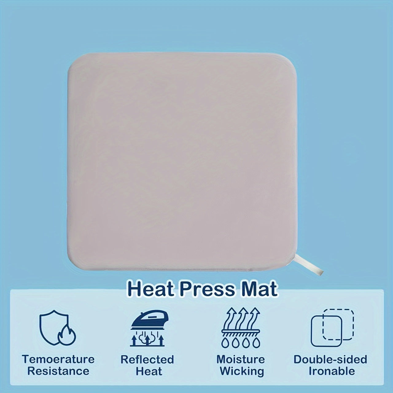 Fireproof Heat Press Mat for Cricut Easypress 2 HTV Vinyl Projects Double-Sided Insulation