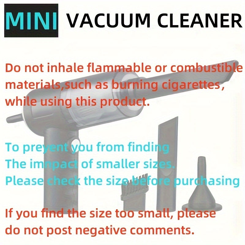 Portable Car Vacuum Cleaner with Accessories USB Rechargeable 200W Low Noise Suction