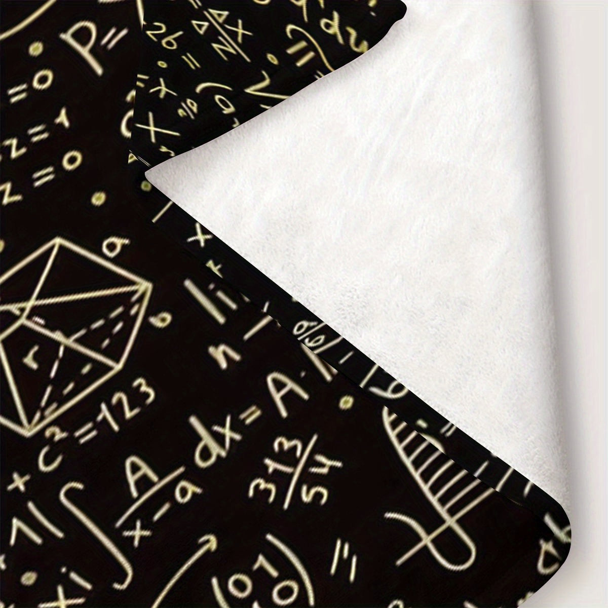 Mathematical Formula Print Flannel Fleece Throw Blanket Hypoallergenic Soft Polyester All Seasons