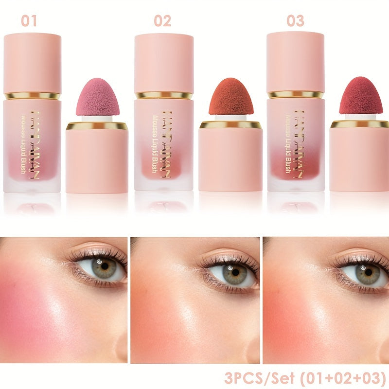 3 dona Velur Suyuqli Yuzqorqachlar uchun To'liq To'plam, Tabiiy, Uzun Muddati Yashirin Krema Yuzqorqachlar