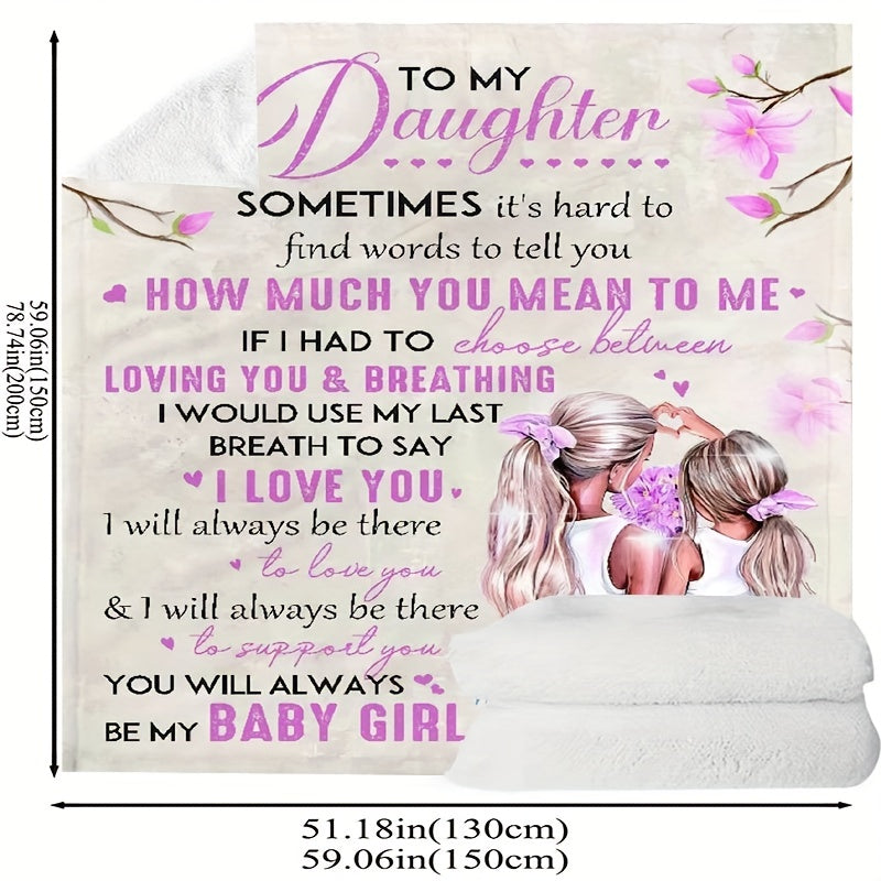 Flannel Blanket for Girls with Printed Design Cozy Throw for Couch Bed Travel