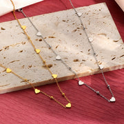 Women’s 18K Gold Plated Stainless Steel Heart Pendant Necklace for Daily Wear and Gifting