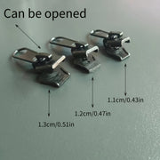 Zipper Repair Kit with Polished Metal Finish for Clothing, 6 Pieces