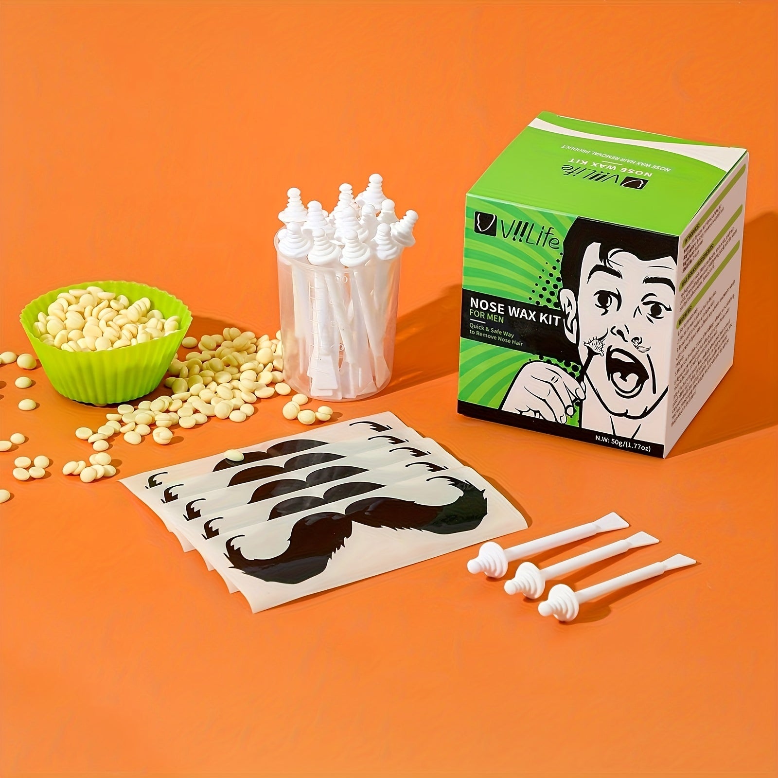 Unisex набор для удаления волос из носа с восковыми палочками и инструментом для удаления