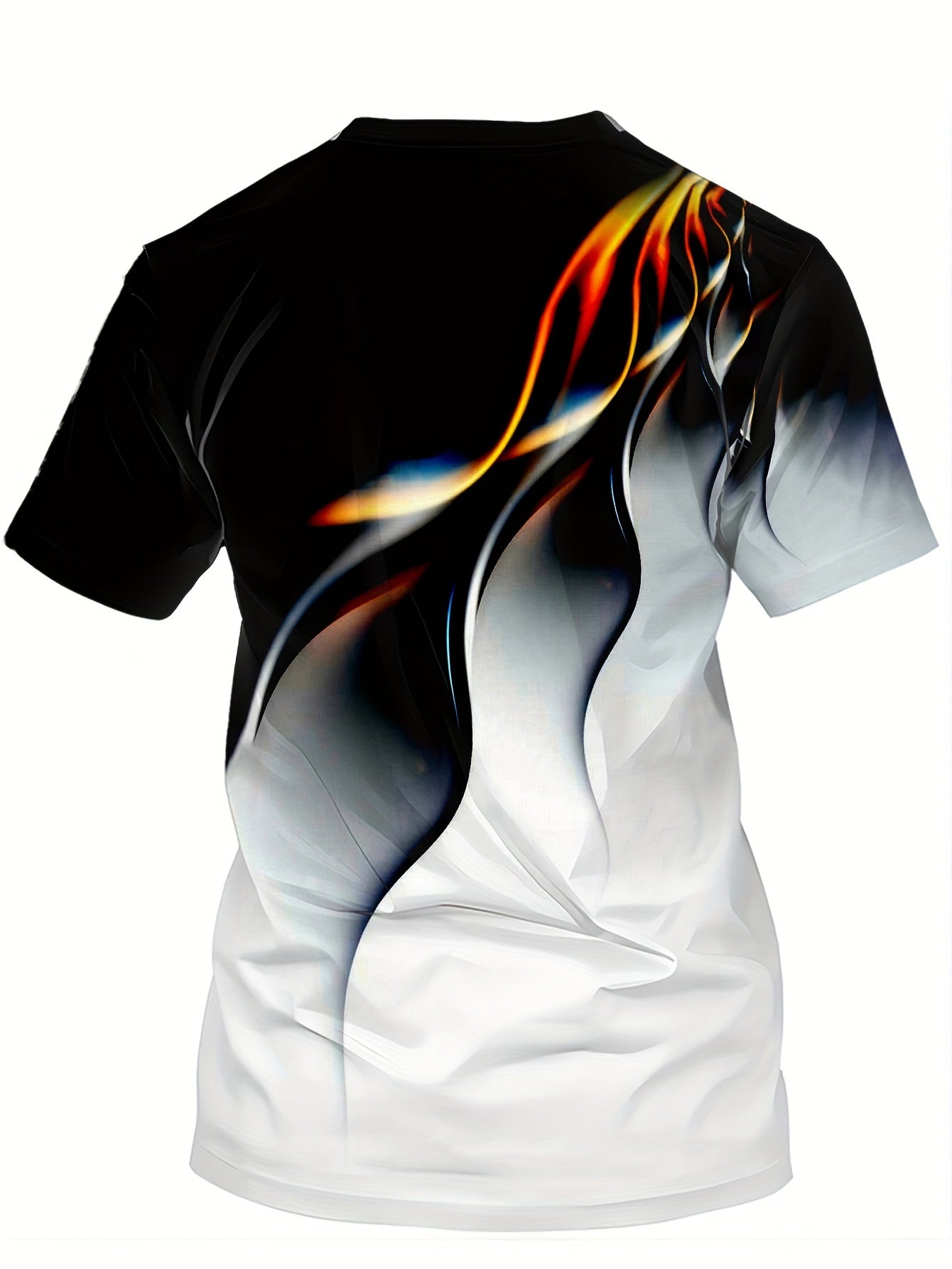 Мужская большая летняя дышащая рубашка с 3D цифровой печатью, короткий рукав, повседневная спортивная фитнес