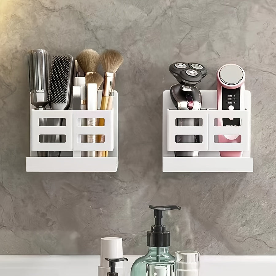 Wall-Mounted Storage Rack Self-Adhesive Organizer for Bathroom Kitchen Shower