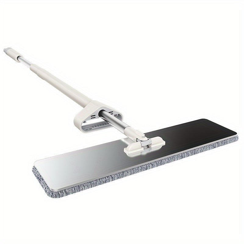 Stainless Steel Flat Mop with 180cm Handle, Reusable Pads, Wet and Dry Cleaning
