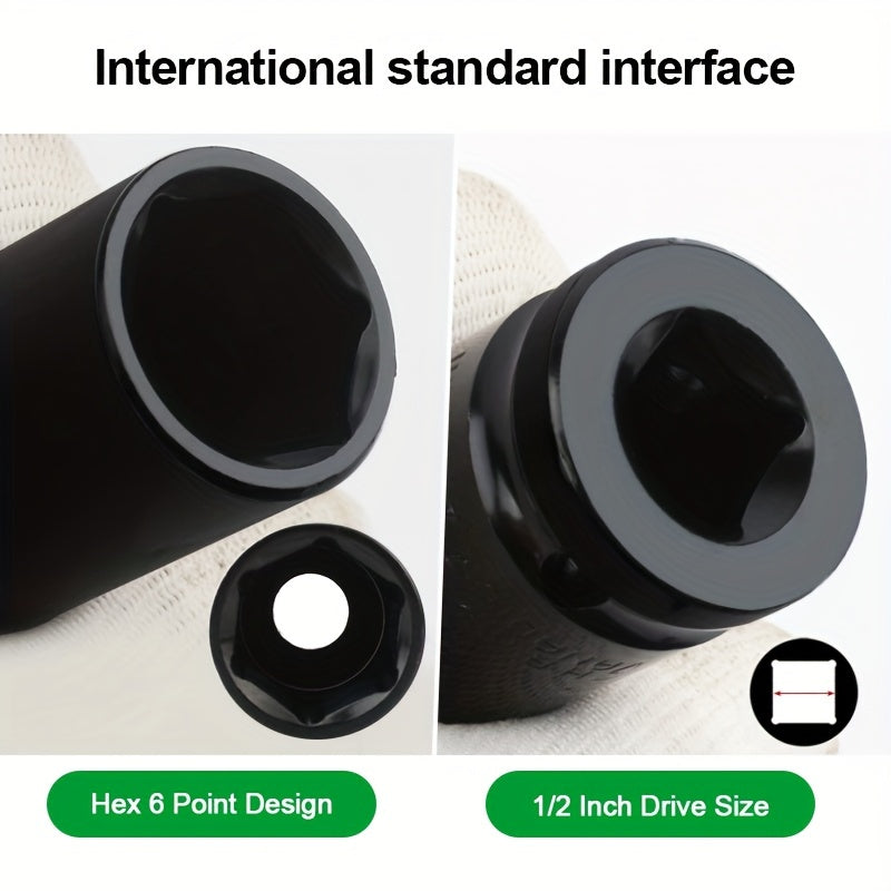 10 Pack Deep Drive Impact Wrench Socket Set 8-17mm Carbon Steel Auto Repair