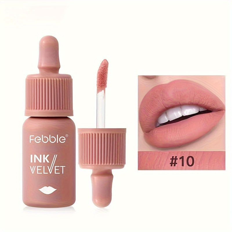 Набор женских глянцевых блесков для губ из бархата с яркими стойкими цветами