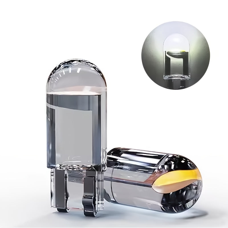 10pcs LED License Plate Bulbs 6000K COB Dome Lights Clear Acrylic