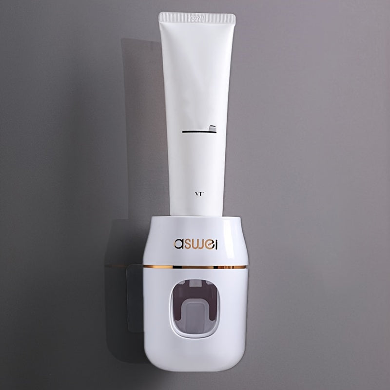Wall-Mounted Automatic Toothpaste Dispenser for Bathroom Organization
