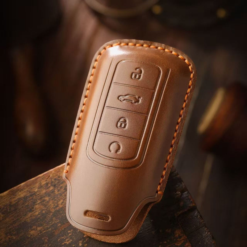 Car Remote Key Fob Cover Shell with Keyring for SUV Universal Black