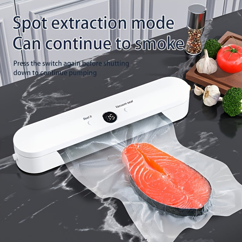 European Vacuum Sealer Machine with Digital Display for Wet and Dry Foods Compact 220V