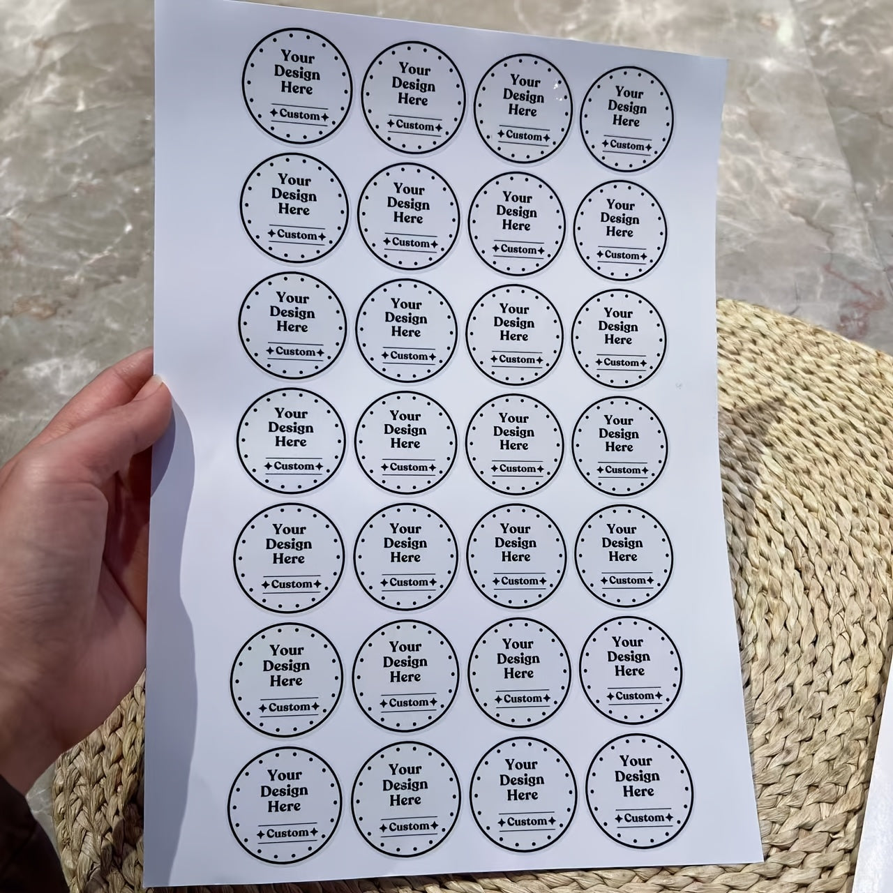 140 штук индивидуальных листов наклеек для праздников, свадеб, дней рождения, Рождества, Хэллоуина, этикетки и логотипы размером 3,99 см