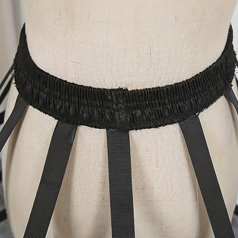 enagua gótica victoriana con crinolina ajustable con abertura para mujeres