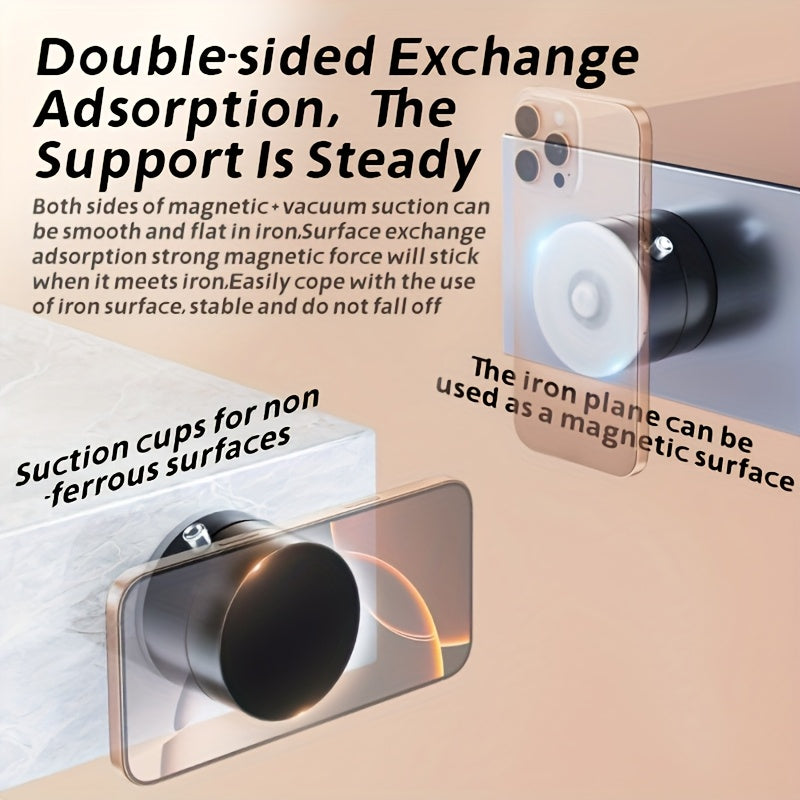 Soporte de teléfono magnético de doble cara universal para coche, escritorio, viaje, plegable
