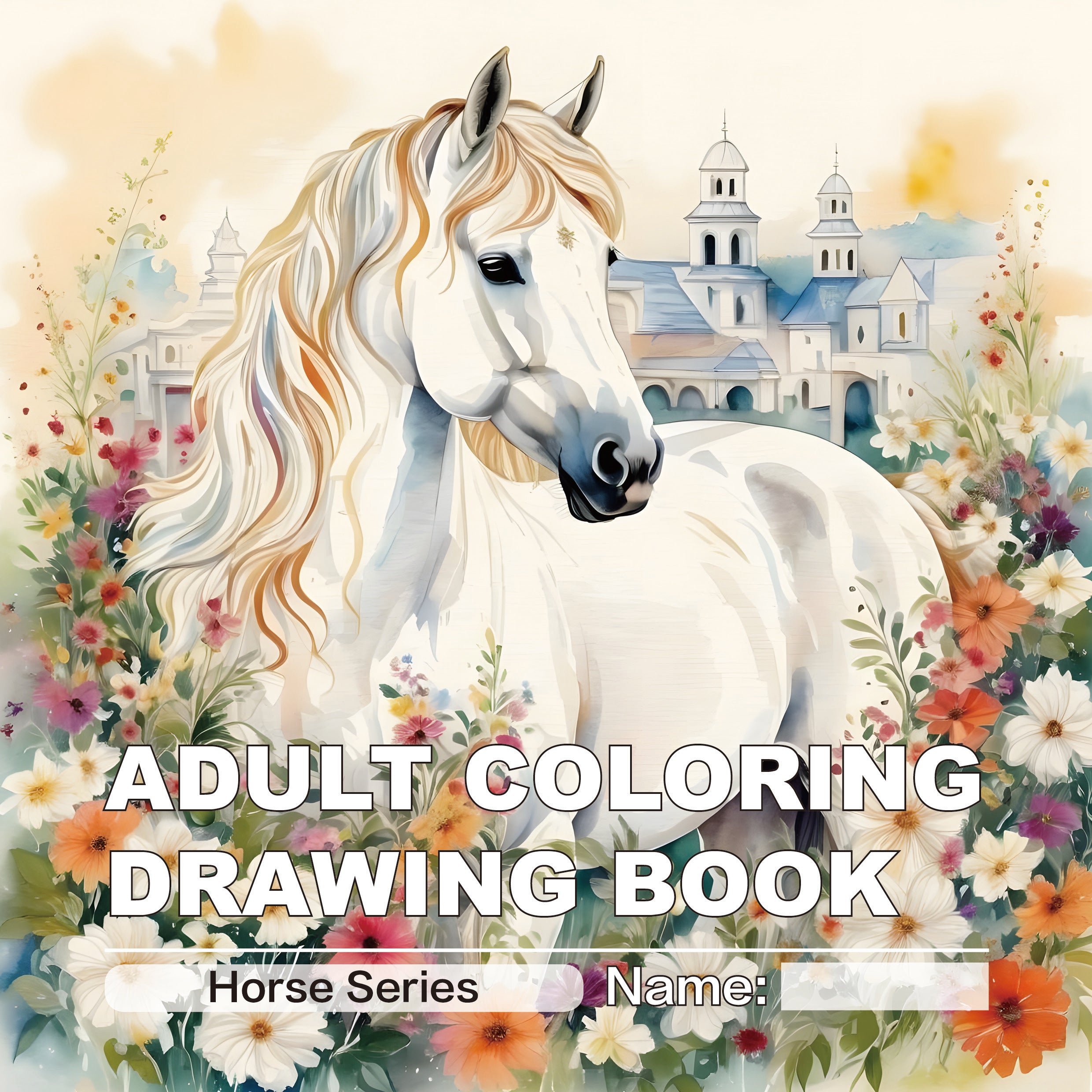 Adult Horse Coloring Book for Relaxation and Stress Relief